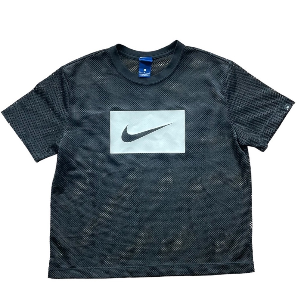 Nike Printed front logo Mesh Tshirt black white SzM